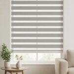 Gri Renk Zebra Perde