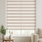 Krem Renk Zebra Perde