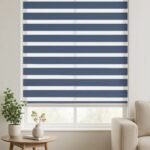 Lacivert Renk Zebra Perde