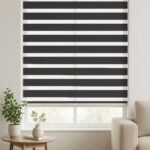 Siyah Renk Zebra Perde